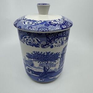 Spode Blue Italian Medium Canister